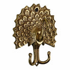 Small Gold Metal Peacock Double Coat Hook - Price Crash Furniture