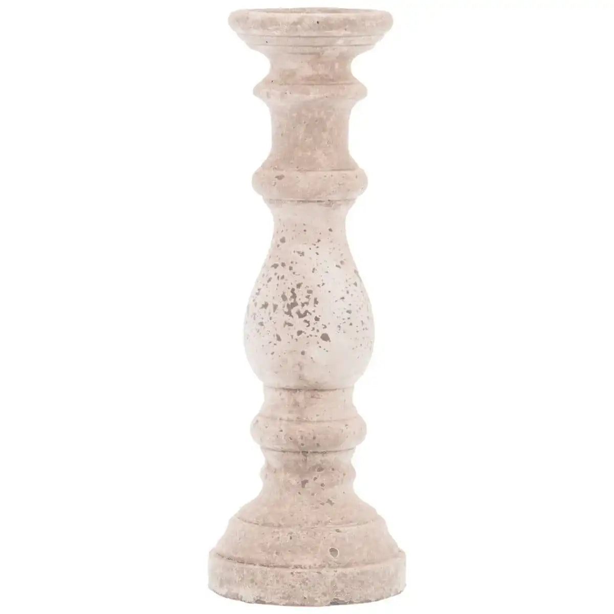Large Stone Ceramic Column Candle Holder - Price Crash Furniture