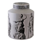 Small Round Grecian Style Porcelain Jar, Grecian Pottery - Price Crash Furniture