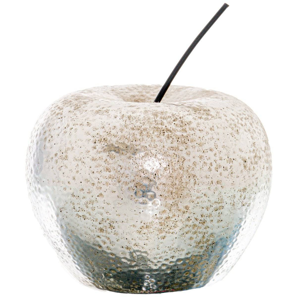 Small Silver Apple Ornament - Price Crash Furniture