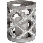 Small Stone Effect Patterned Candle Holder - Price Crash Furniture