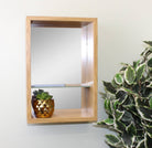 Small Veneered Mirror Shelf Unit, 31x21cm - Price Crash Furniture