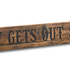 Sober Rustic Wooden Message Plaque - Price Crash Furniture