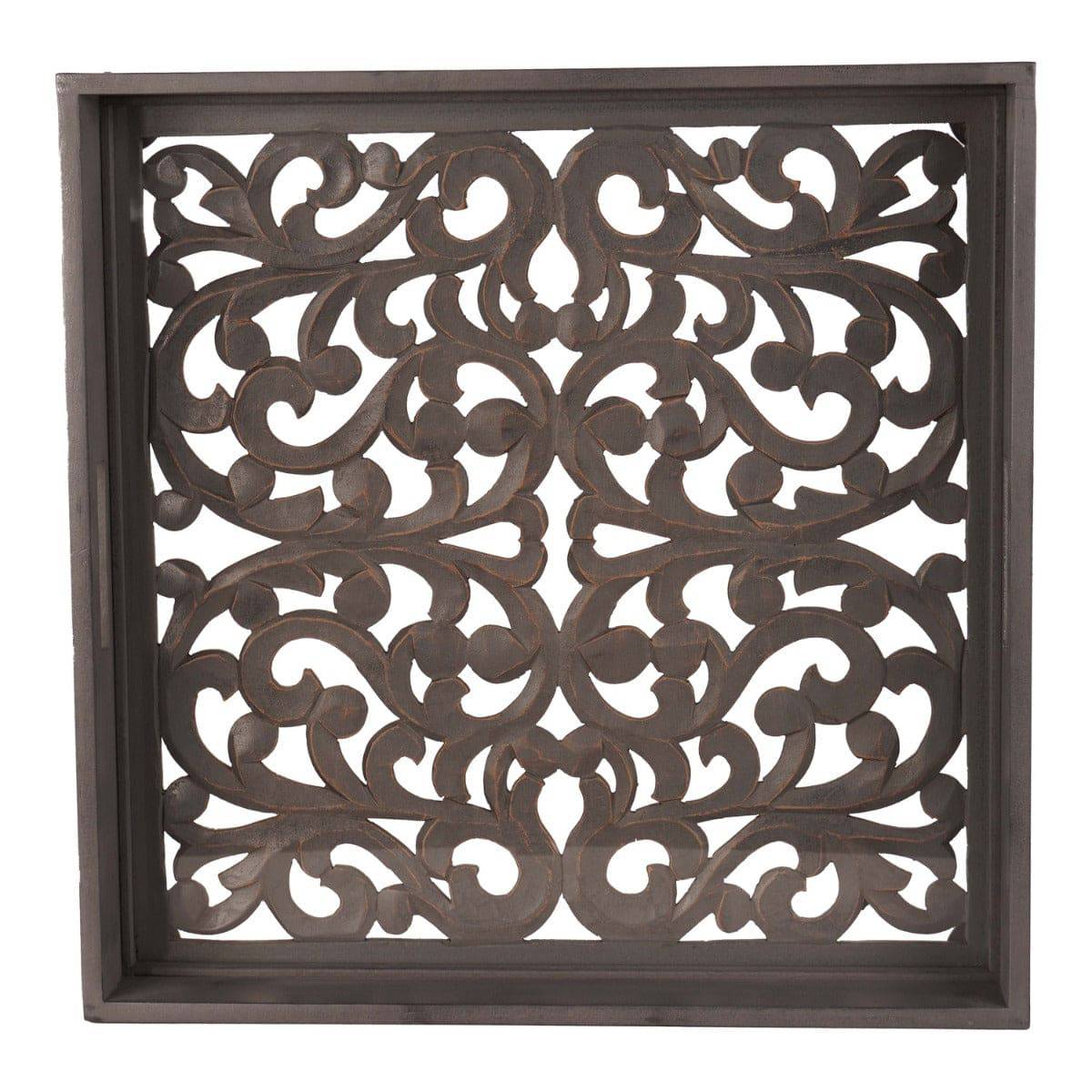 Square Carved Louis Tray - Price Crash Furniture