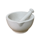 Stoneware Pestle & Mortar in White - Price Crash Furniture