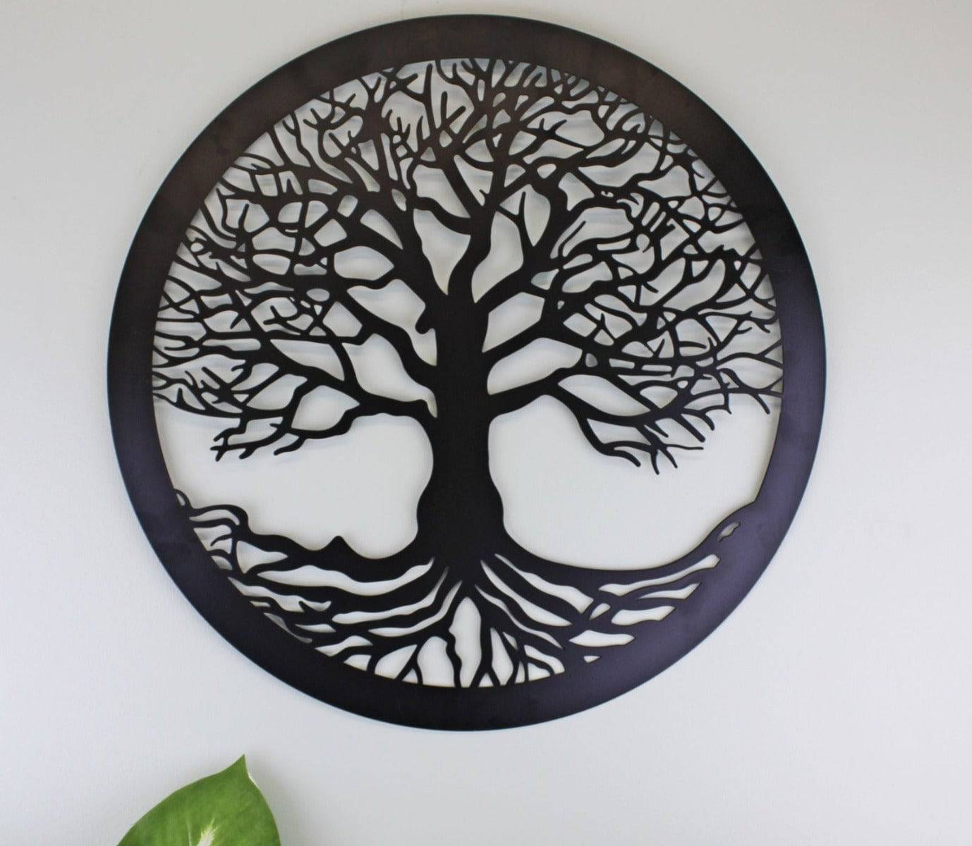 Tree Of Life Black Metal Wall Decor - Price Crash Furniture