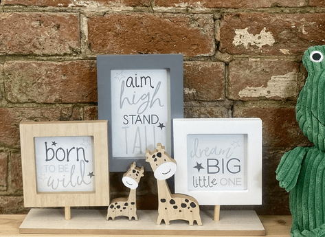 Triple Photo Frame On Wooden Stand - Price Crash Furniture