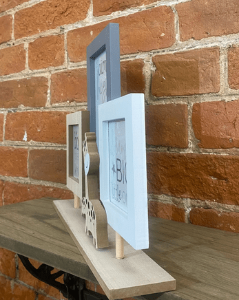 Triple Photo Frame On Wooden Stand - Price Crash Furniture