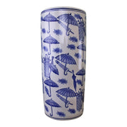 Umbrella Stand, Vintage Blue & White Umbrella Design - Price Crash Furniture