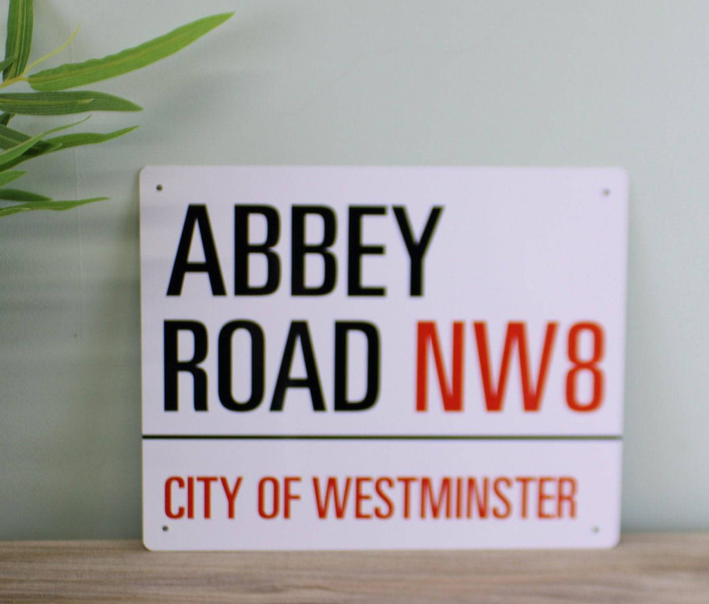 Vintage Metal Sign - Abbey Road, London Street Sign - Price Crash Furniture