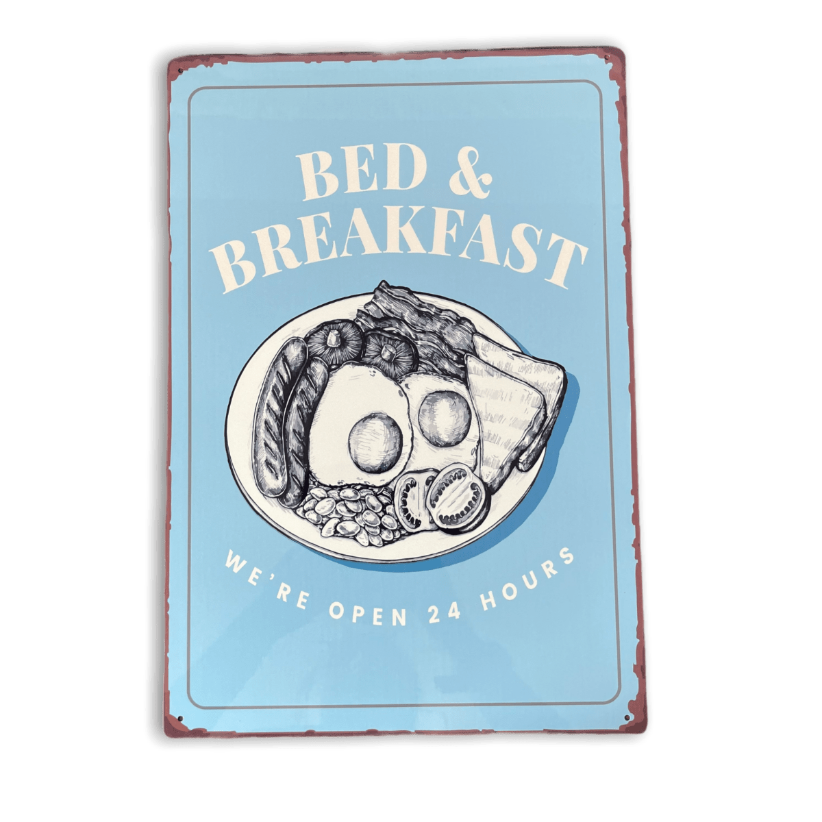 Vintage Metal Sign - Bed And Breakfast Sign - Price Crash Furniture