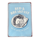 Vintage Metal Sign - Bed And Breakfast Sign - Price Crash Furniture