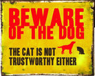 Vintage Metal Sign - Beware Of The Dog - Price Crash Furniture