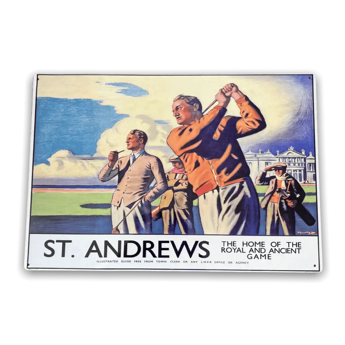 Vintage Metal Sign - British Railways Retro Advertising, St Andrews, Scotland - Price Crash Furniture