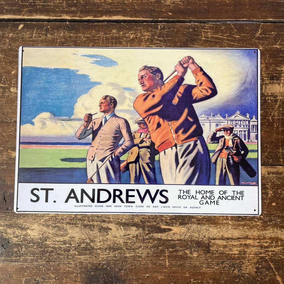 Vintage Metal Sign - British Railways Retro Advertising, St Andrews, Scotland - Price Crash Furniture