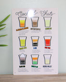 Vintage Metal Sign - Classic Cocktail Shot Recipes - Price Crash Furniture