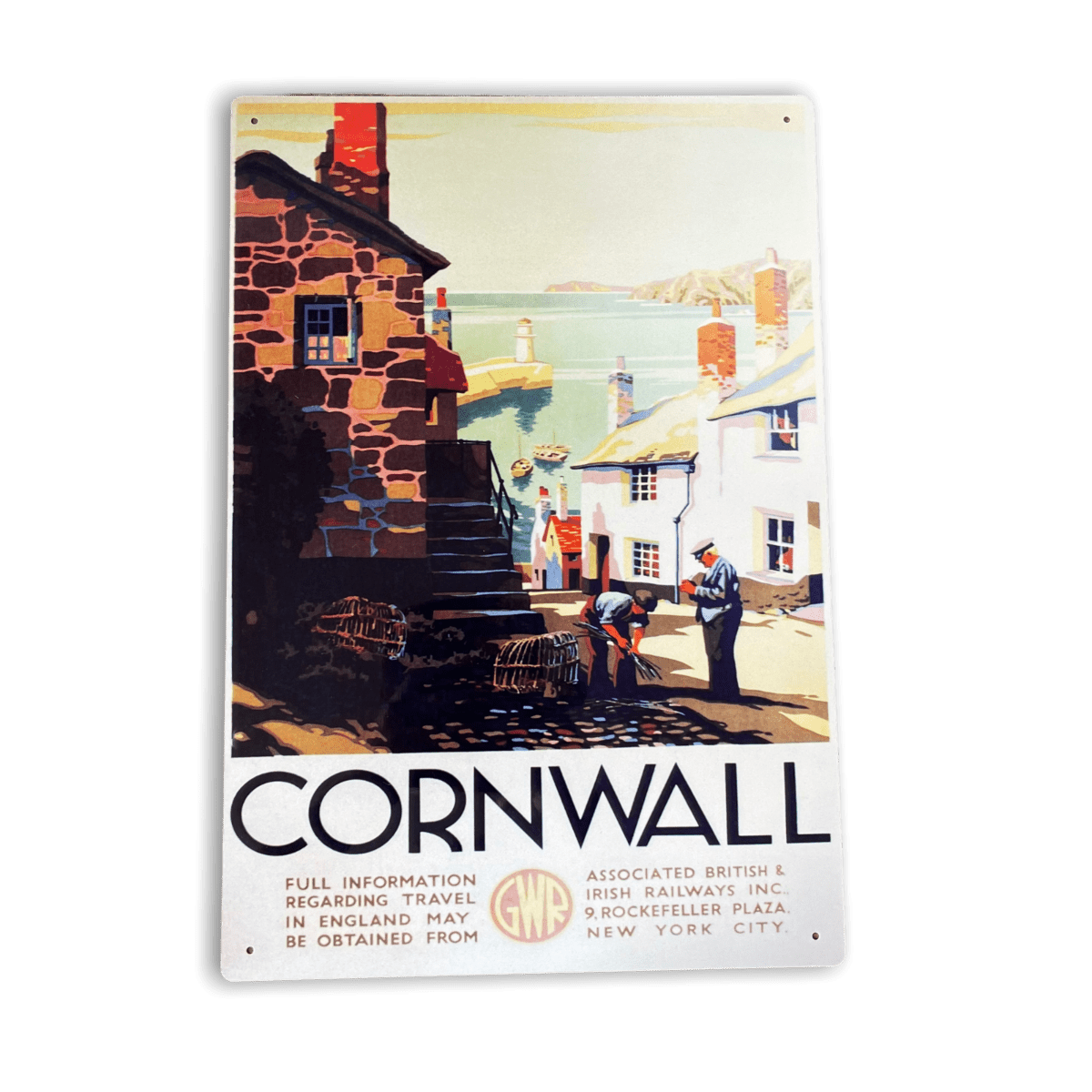 Vintage Metal Sign - Great Western Railway, Cornwall - Price Crash Furniture