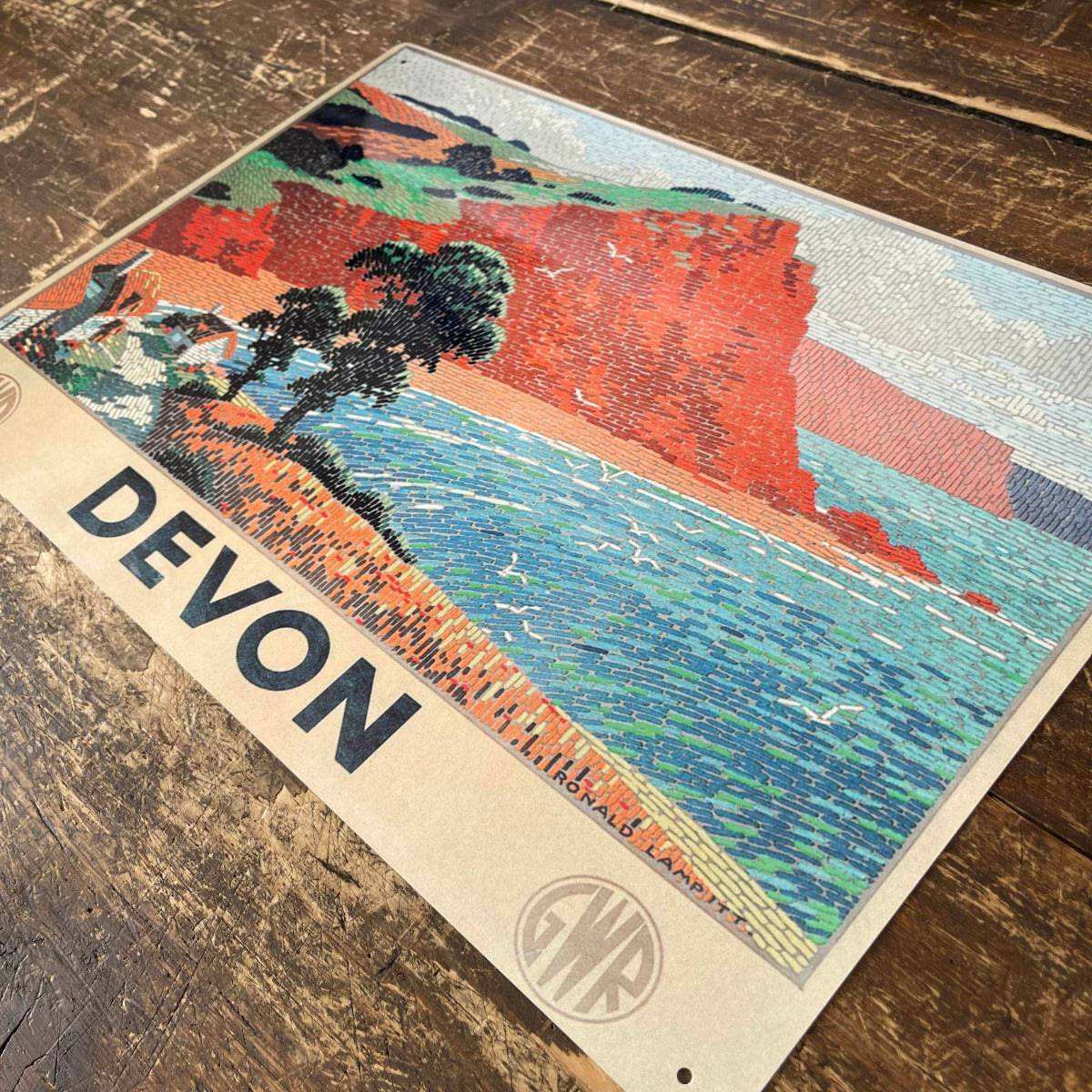 Vintage Metal Sign - Great Western Railway, Devon - Price Crash Furniture