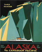 Vintage Metal Sign - Retro Advertising - Alaska Via Canadian Pacific Travel - Price Crash Furniture