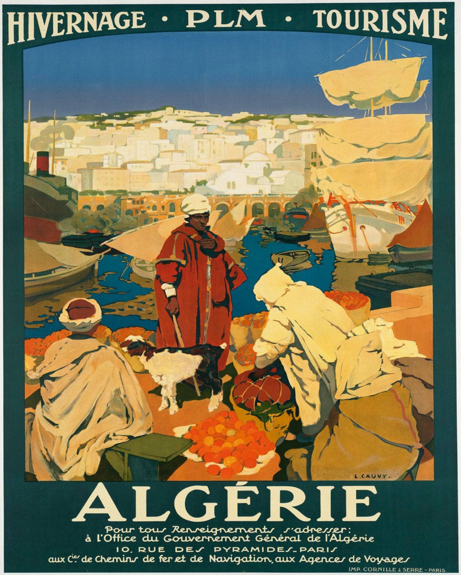 Vintage Metal Sign - Retro Advertising - Algerie Tourism - Price Crash Furniture