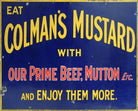 Vintage Metal Sign - Retro Advertising - Colmans Mustard - Price Crash Furniture
