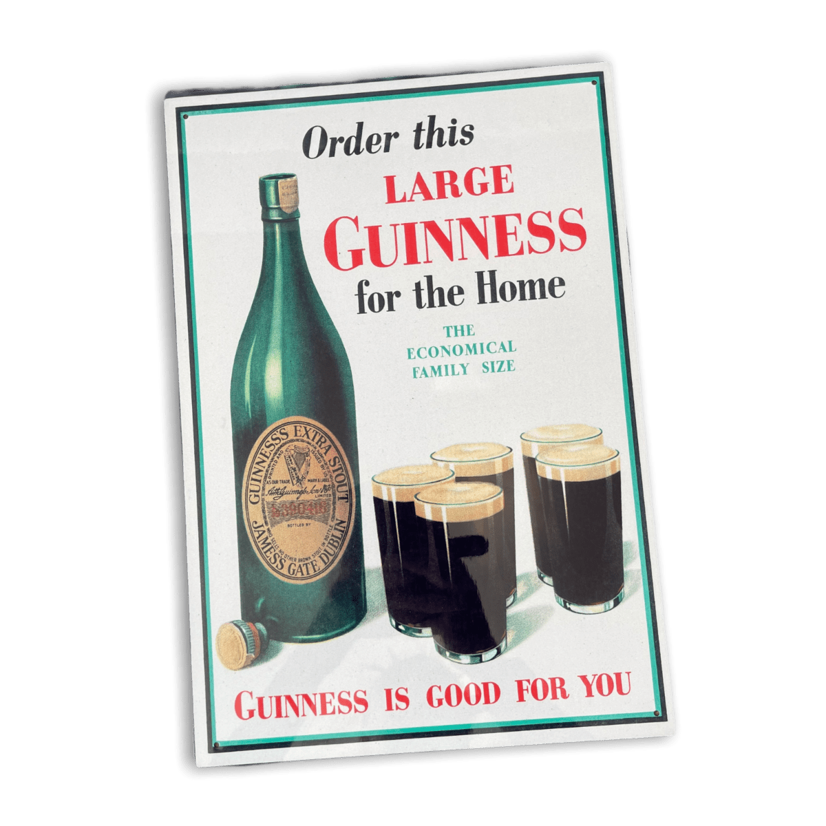 Vintage Metal Sign - Retro Advertising, Large Guinness For Home - Price Crash Furniture