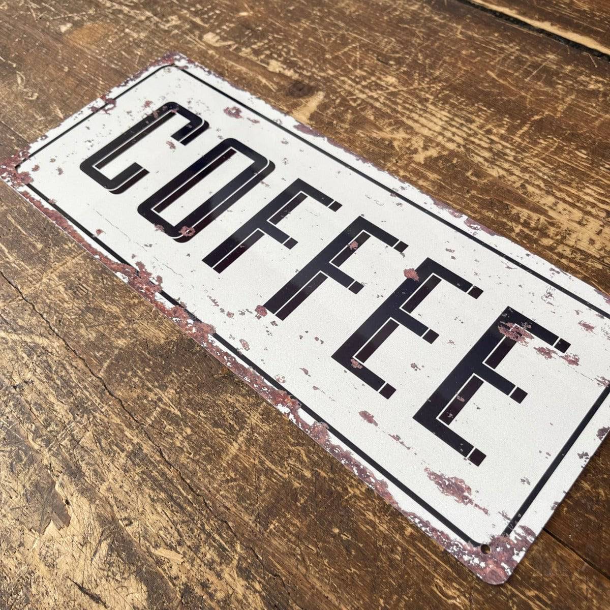 Vintage Metal Sign - Retro Coffee Wall Sign - Price Crash Furniture