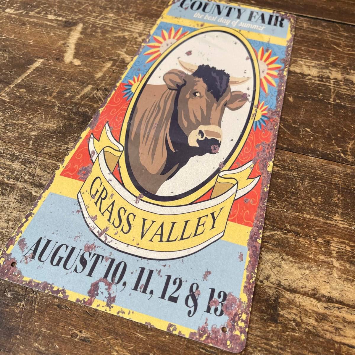 Vintage Metal Sign - Retro Country Fair Wall Sign - Price Crash Furniture