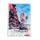Vintage Metal Sign - Vintage Metal Sign - British Railways Retro Advertising, Torquay Queen Of The English Riviera - Price Crash Furniture