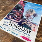 Vintage Metal Sign - Vintage Metal Sign - British Railways Retro Advertising, Torquay Queen Of The English Riviera - Price Crash Furniture