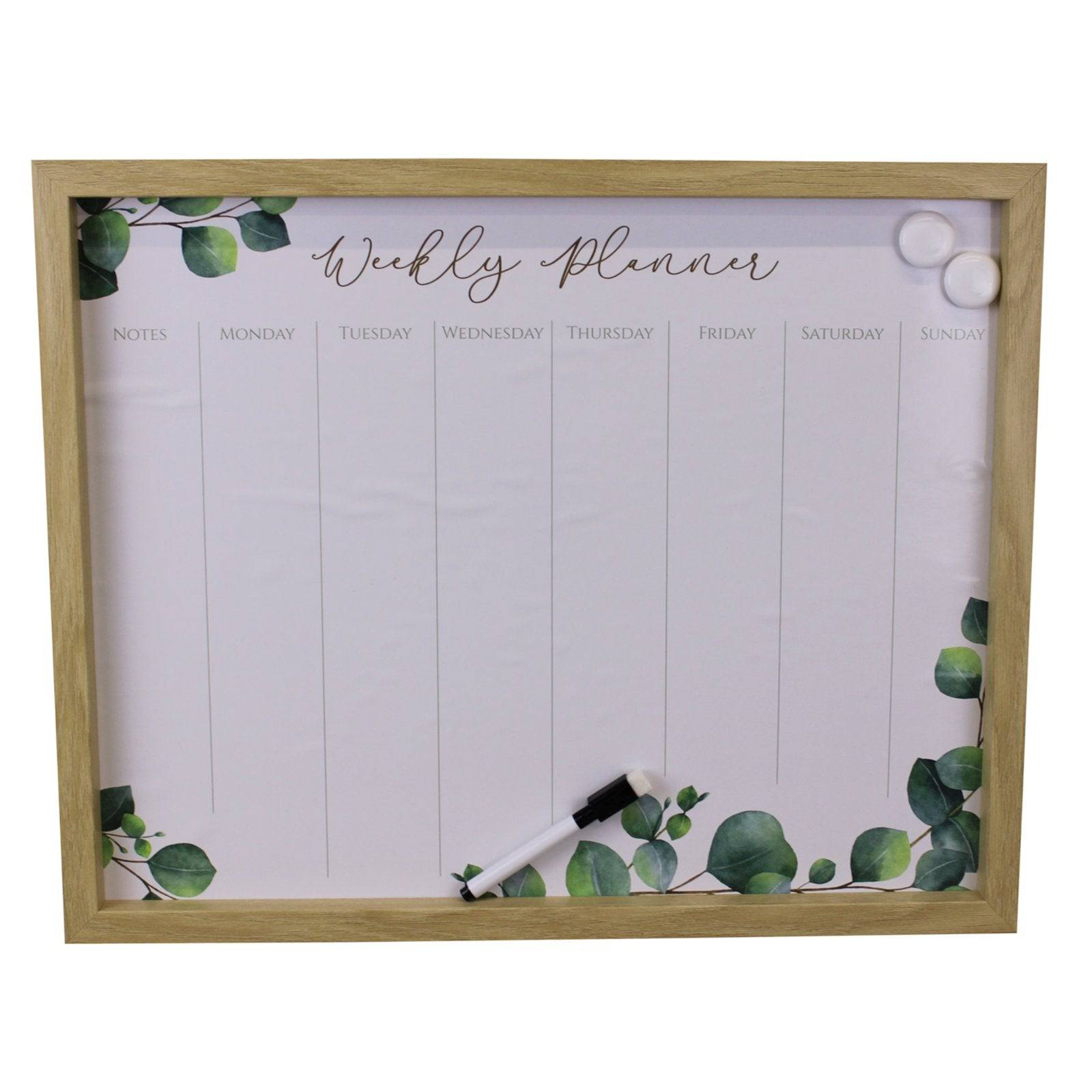 Wall Hanging Weekly Memo Whiteboard, Eucalyptus Range - Price Crash Furniture