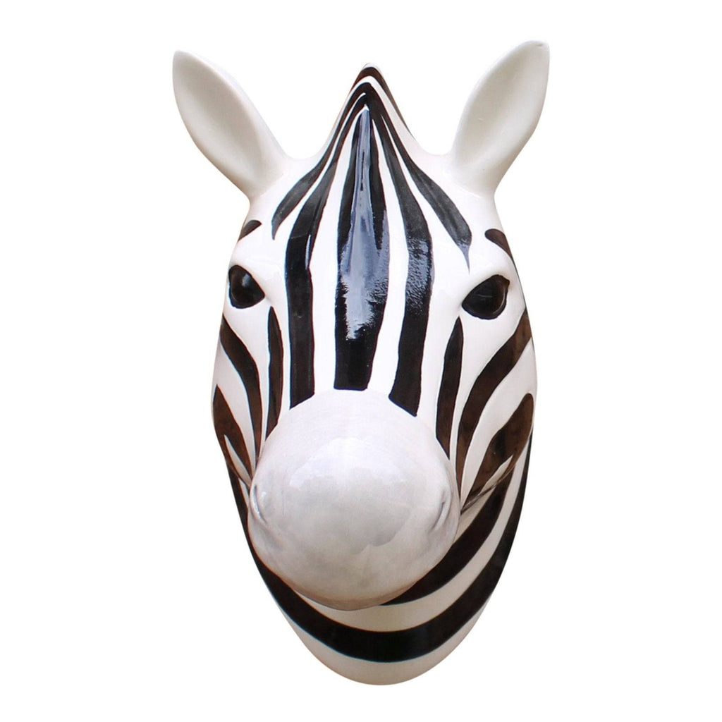 Wall Mounted Ceramic Zebra Head - Price Crash Furniture