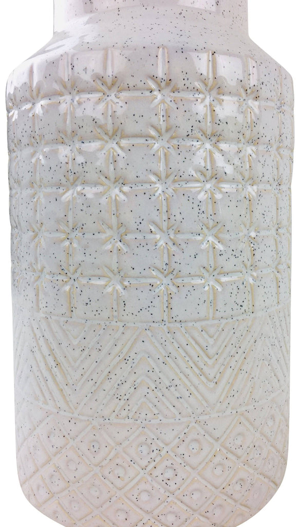 White Star Textured Stoneware Vase 30cm - Price Crash Furniture