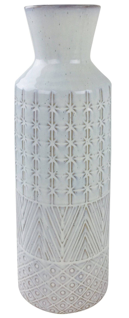 White Star Textured Stoneware Vase 44cm - Price Crash Furniture