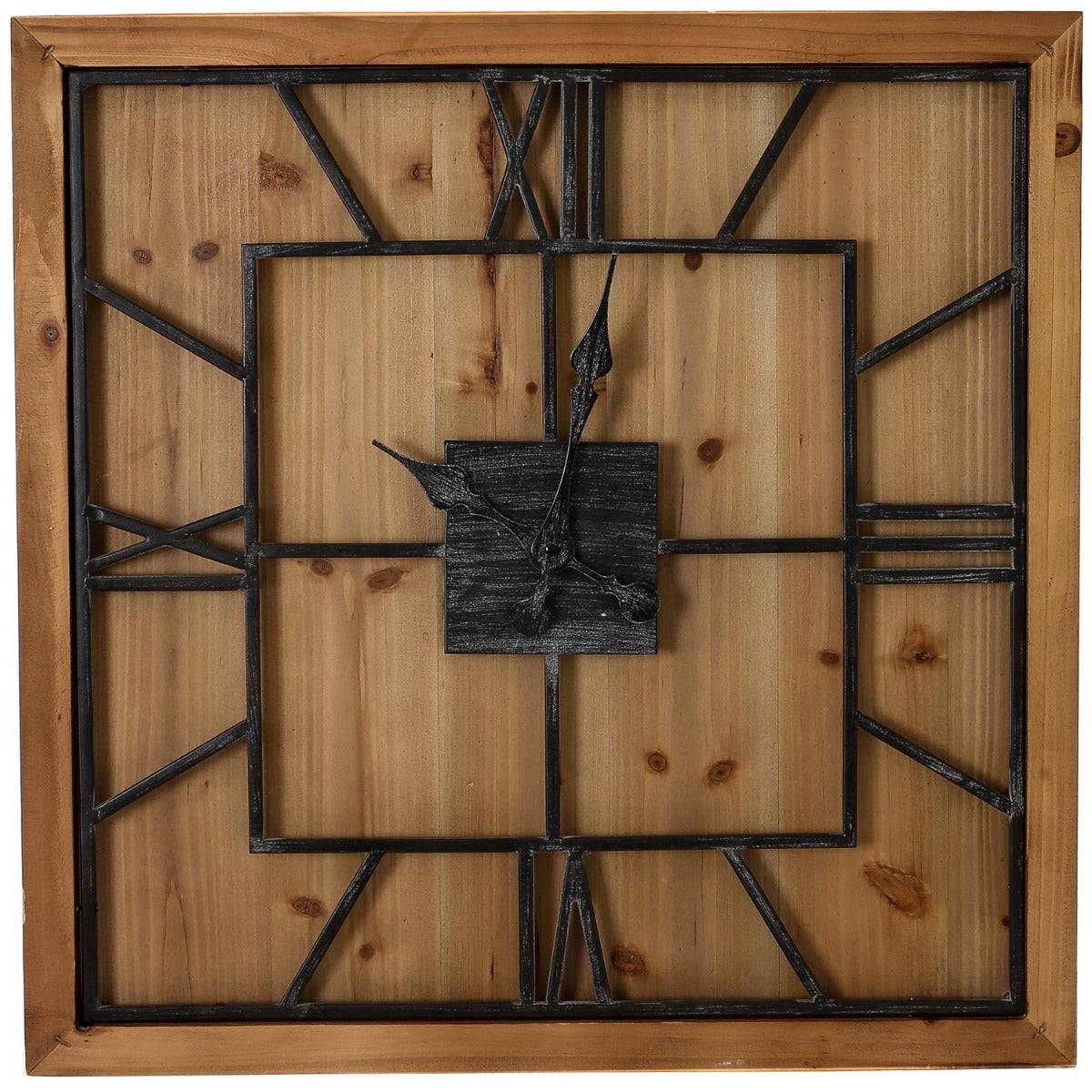 Williston Square Large Wooden Wall Clock - Price Crash Furniture