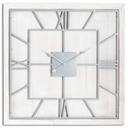 Williston White Square Large Wall Clock - Price Crash Furniture