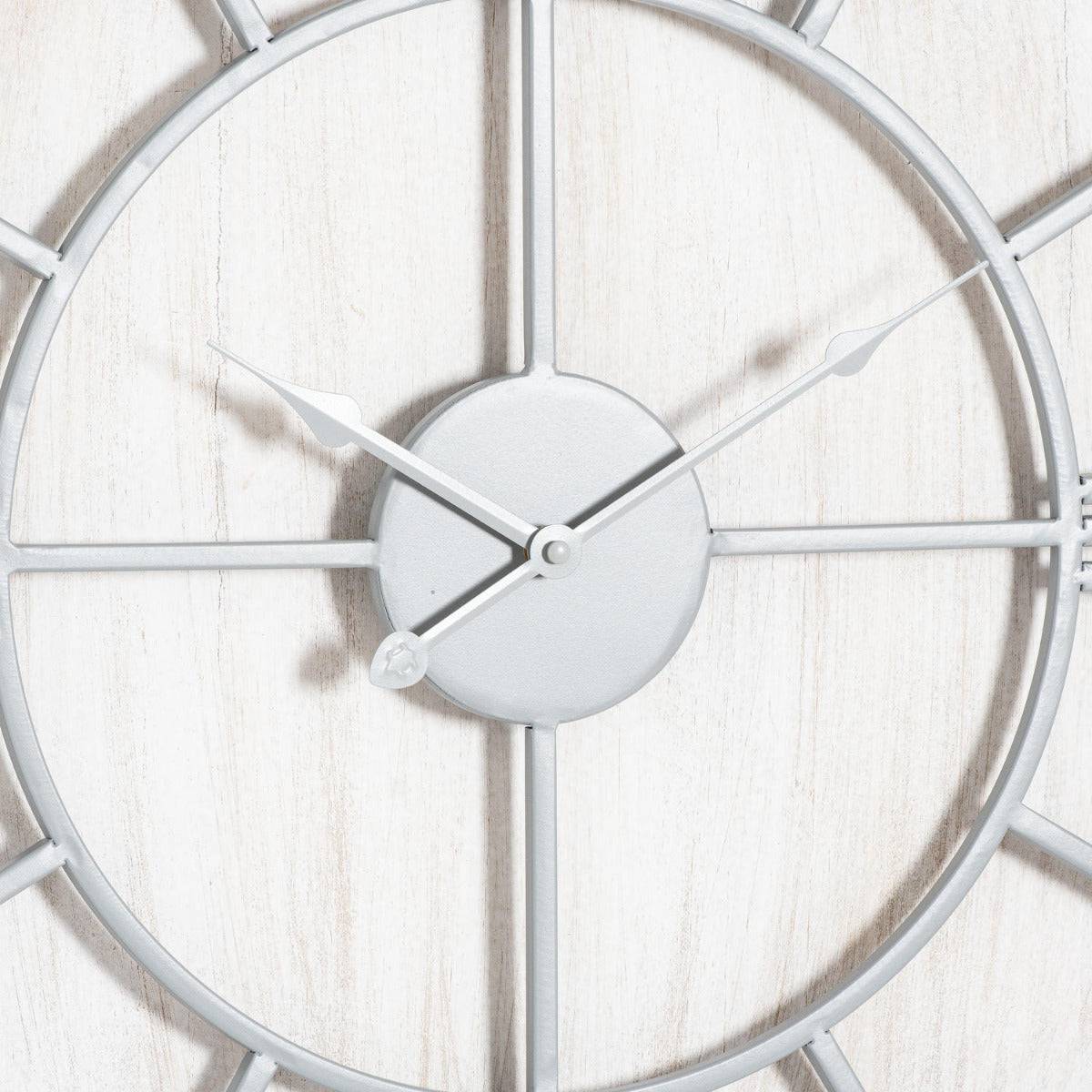 Williston White Wall Clock - Price Crash Furniture