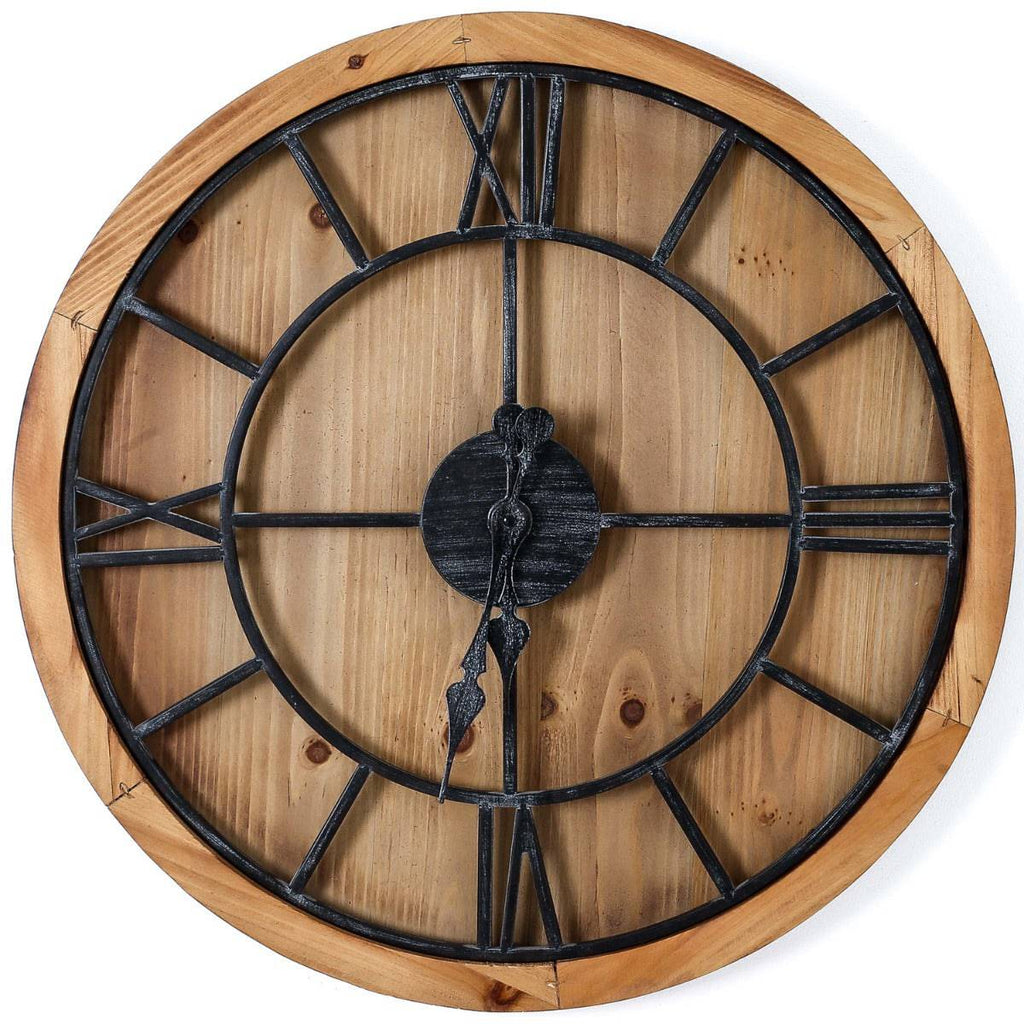 Williston Wooden Wall Clock - Price Crash Furniture