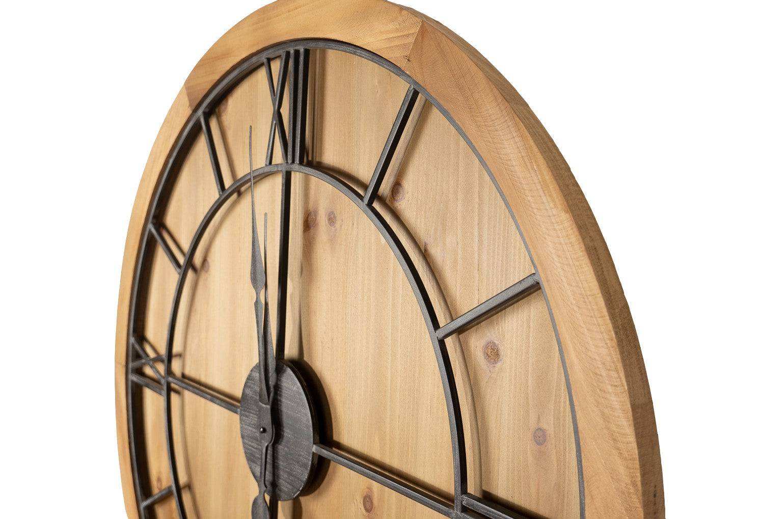 Williston Wooden Wall Clock - Price Crash Furniture