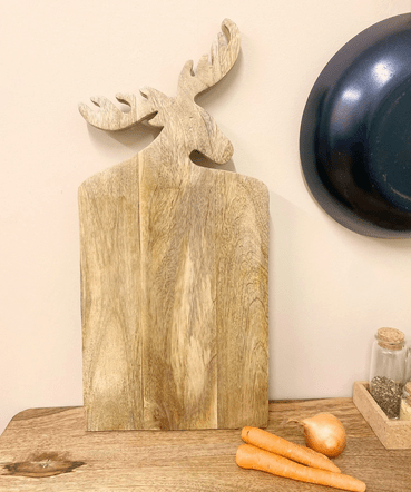 Wooden Deer Chopping Board 45cm - Price Crash Furniture