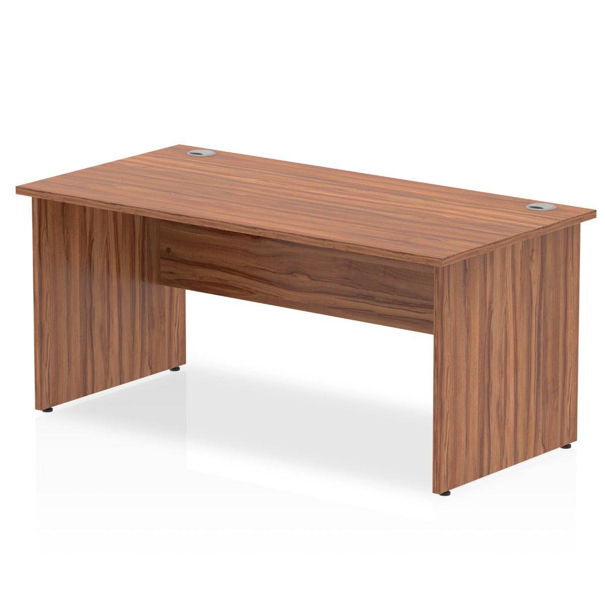 Impulse Straight Desk Walnut Top Panel End Leg - Price Crash Furniture