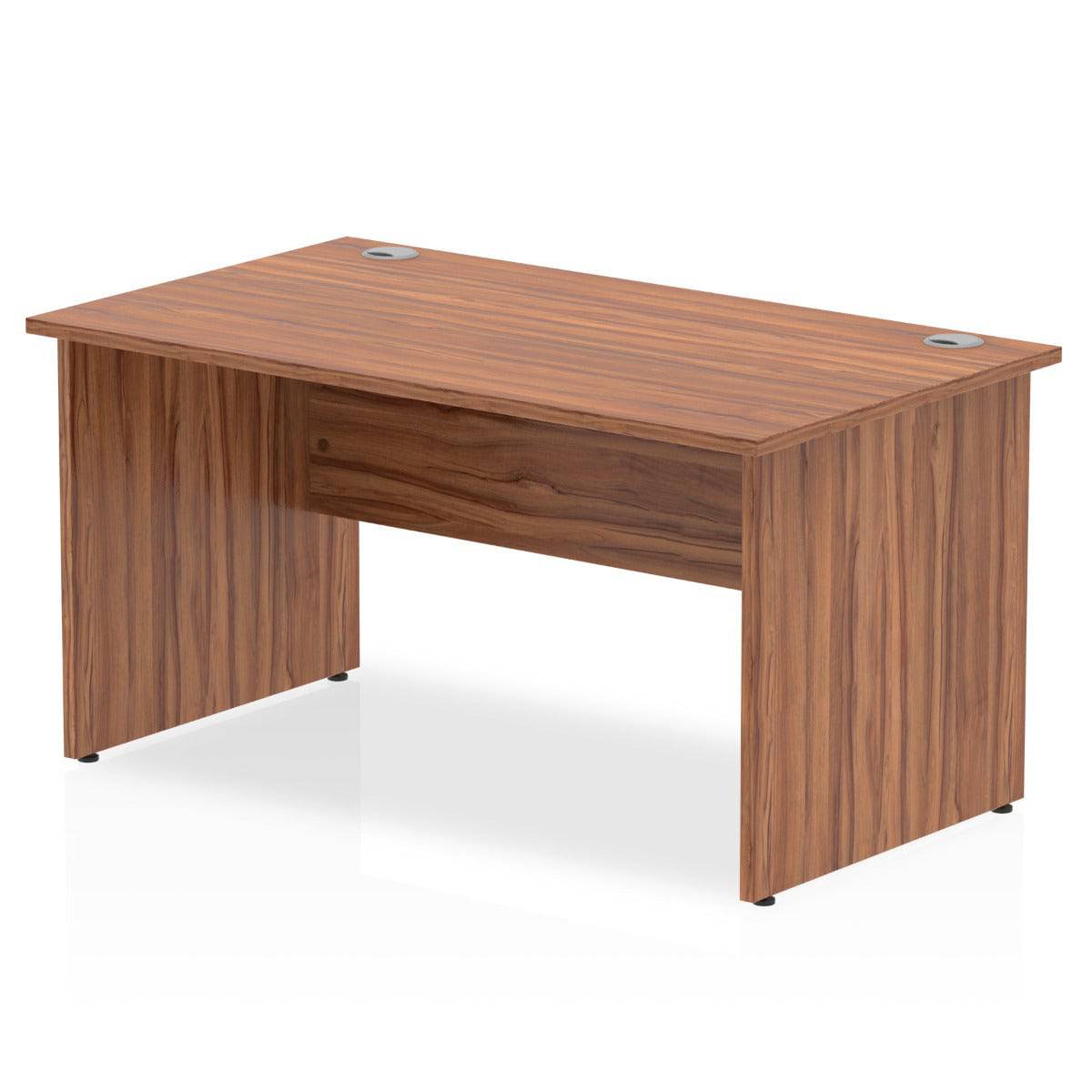 Impulse Straight Desk Walnut Top Panel End Leg - Price Crash Furniture