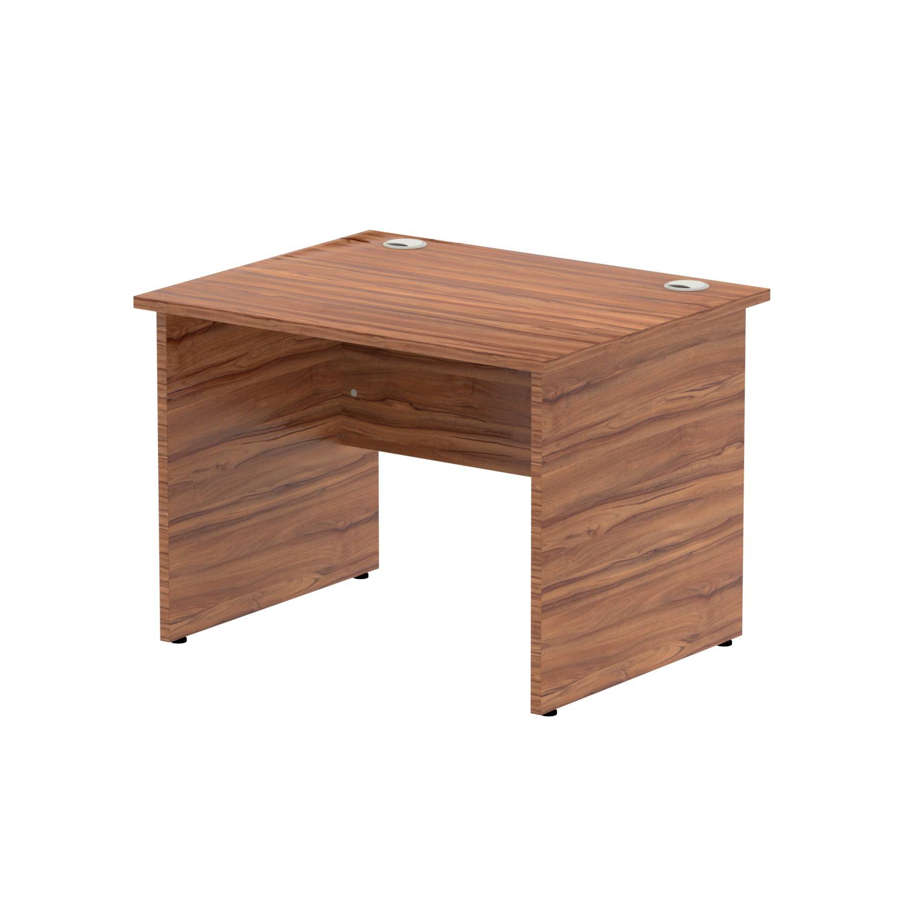 Impulse Straight Desk Walnut Top Panel End Leg - Price Crash Furniture