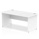 Impulse Straight Desk White Top Panel End Leg - Price Crash Furniture