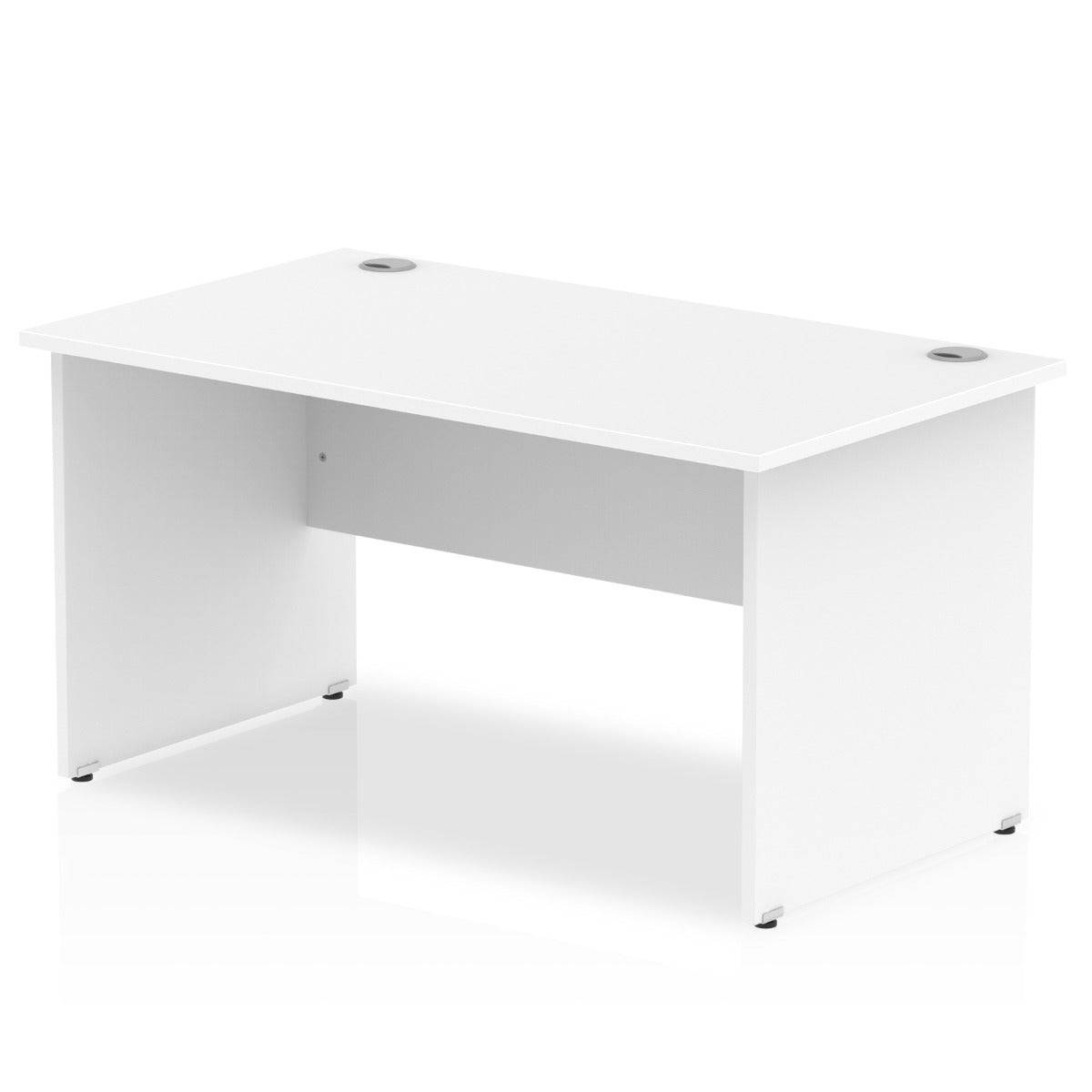 Impulse Straight Desk White Top Panel End Leg - Price Crash Furniture