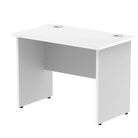 Impulse Straight Desk White Top Panel End Leg - Price Crash Furniture