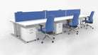 Impulse Straight Desk White Top Silver Cantilever Leg - Price Crash Furniture