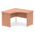 Impulse Crescent Desk with Beech Top and Panel End Leg - Price Crash Furniture