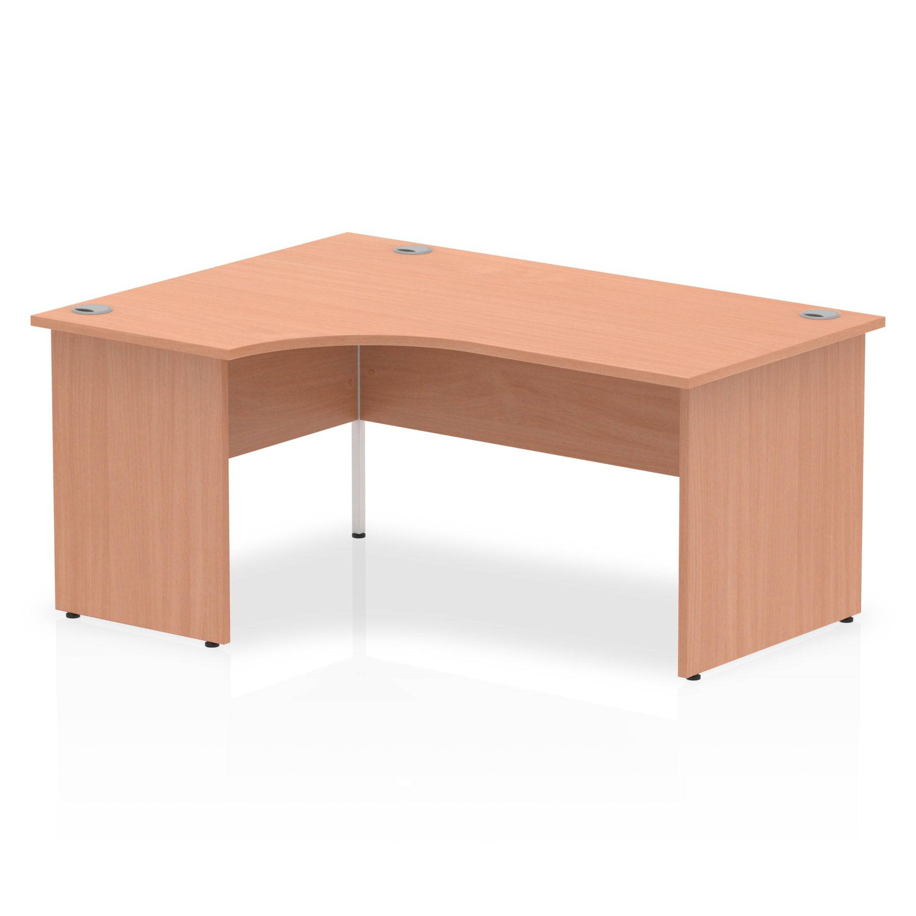 Impulse Crescent Desk with Beech Top and Panel End Leg - Price Crash Furniture