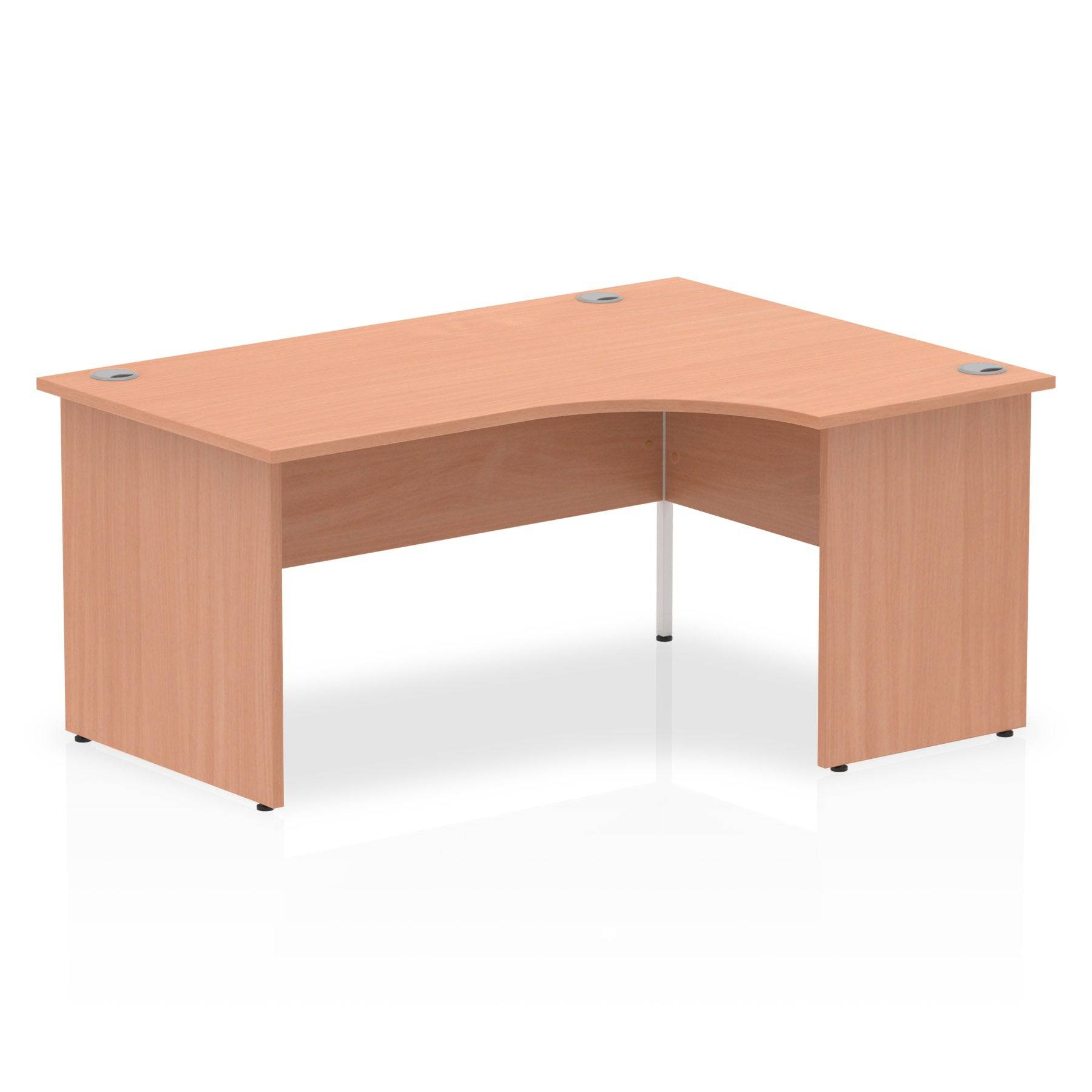 Impulse Crescent Desk with Beech Top and Panel End Leg - Price Crash Furniture